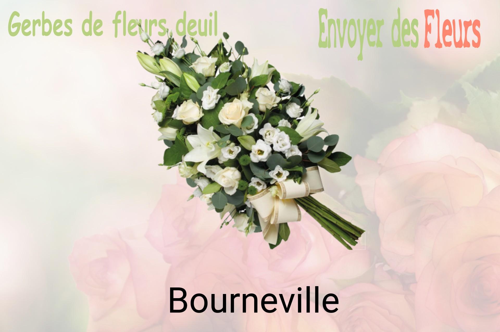 Gerbe de fleurs de deuil livrée à Bourneville